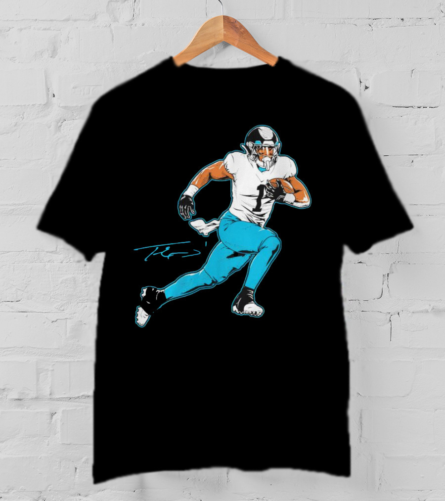 Travis Etienne Jacksonville Jaguars Signature Pose T-Shirt