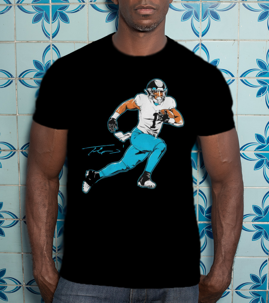 Travis Etienne Jacksonville Jaguars Signature Pose T-Shirt