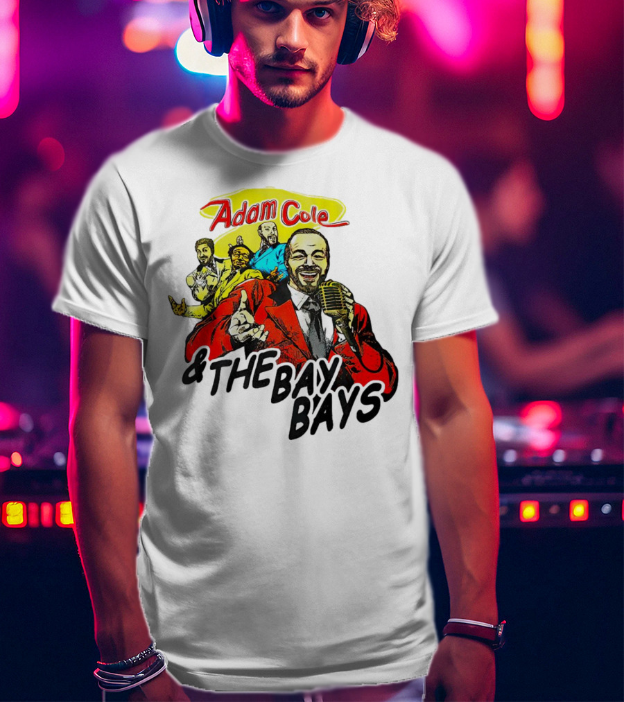 Adam Cole And The Bay Bays Retro Singers Comic T-Shirt
