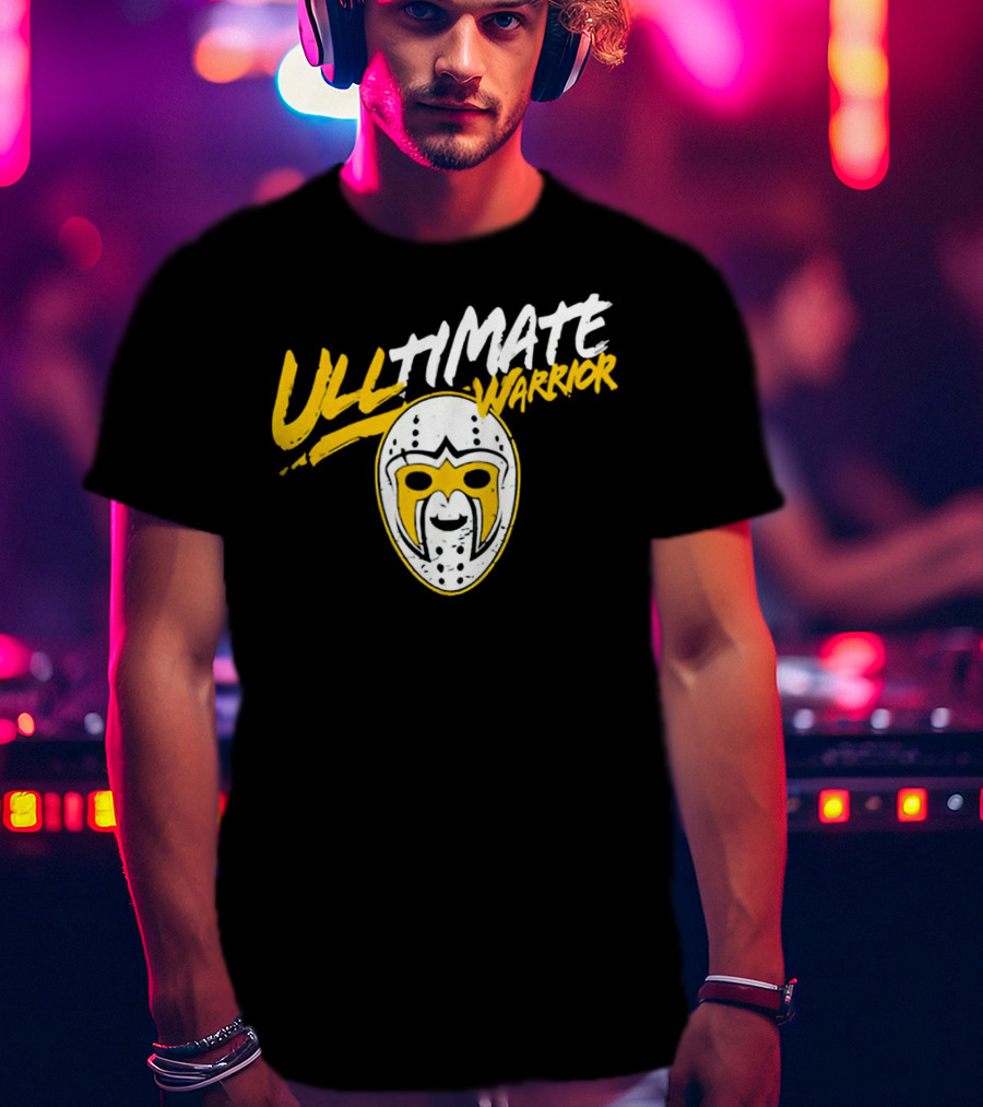 Boston Bruins Linus Ullmark Ultimate Warrior Mask T-Shirt