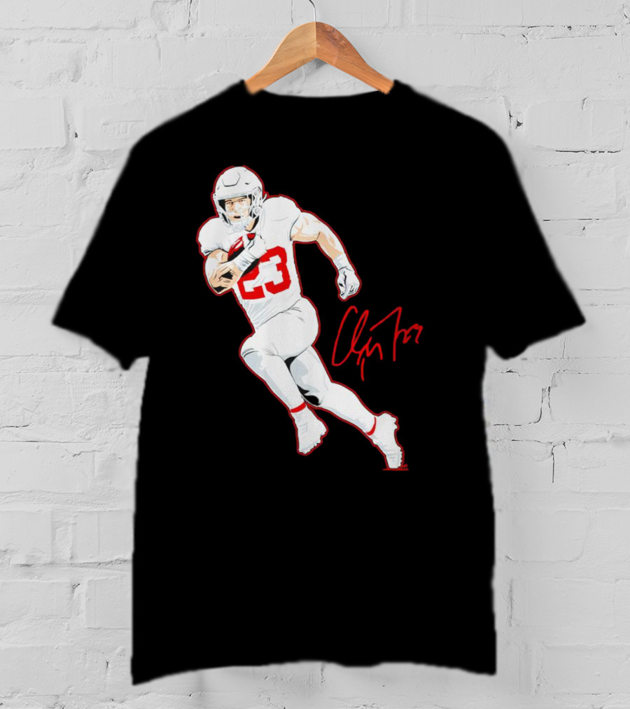 Christian McCaffrey 23 San Francisco 49ers Signature Pose T-Shirt
