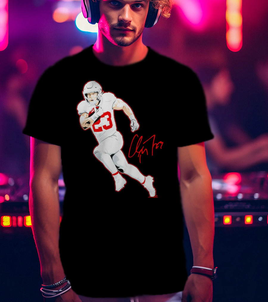 Christian McCaffrey 23 San Francisco 49ers Signature Pose T-Shirt