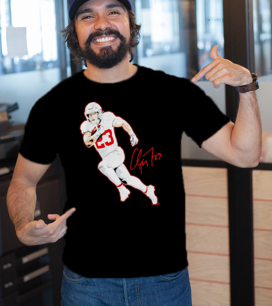 Christian McCaffrey 23 San Francisco 49ers Signature Pose T-Shirt