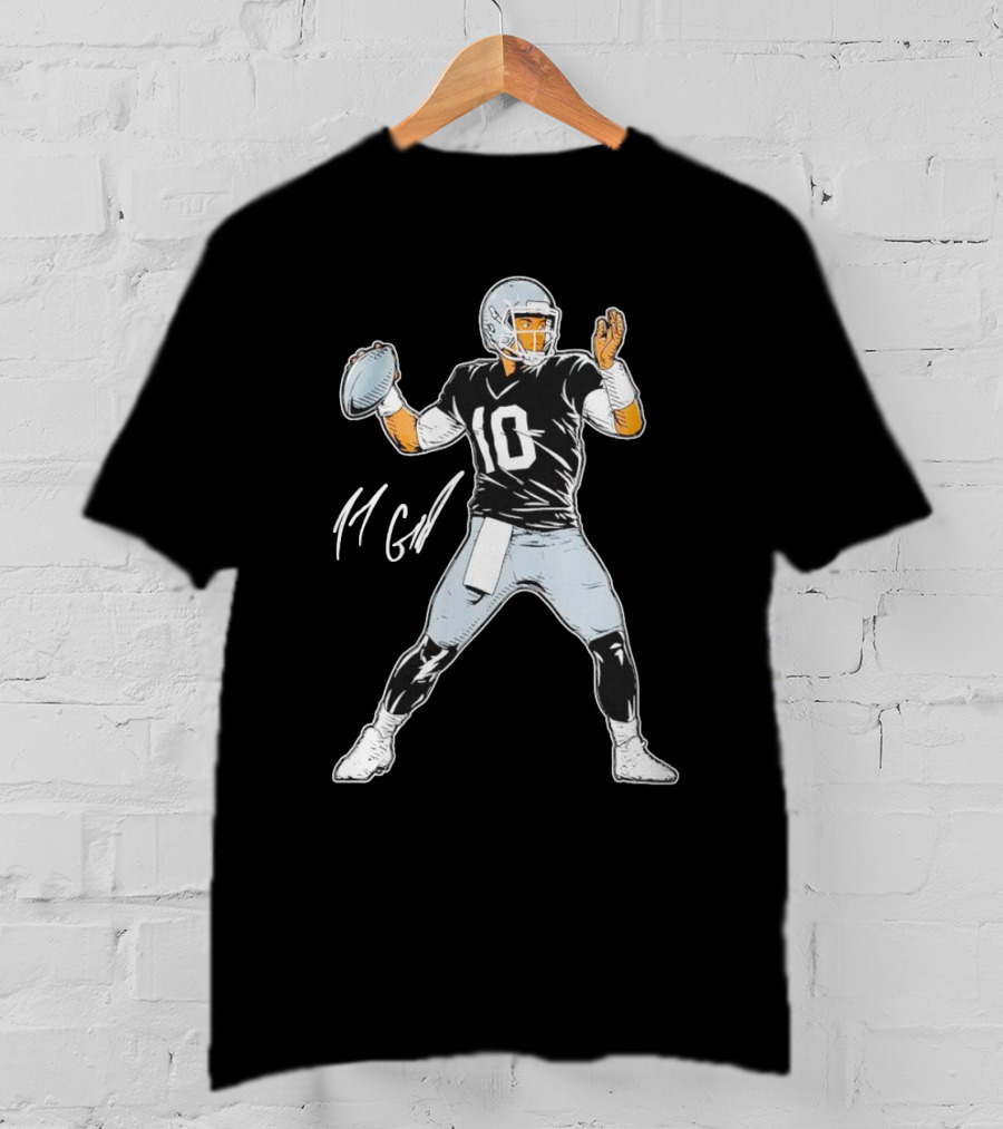 Jimmy Garoppolo Number 10 Las Vegas Raiders Quarterback Signature Pose T-Shirt