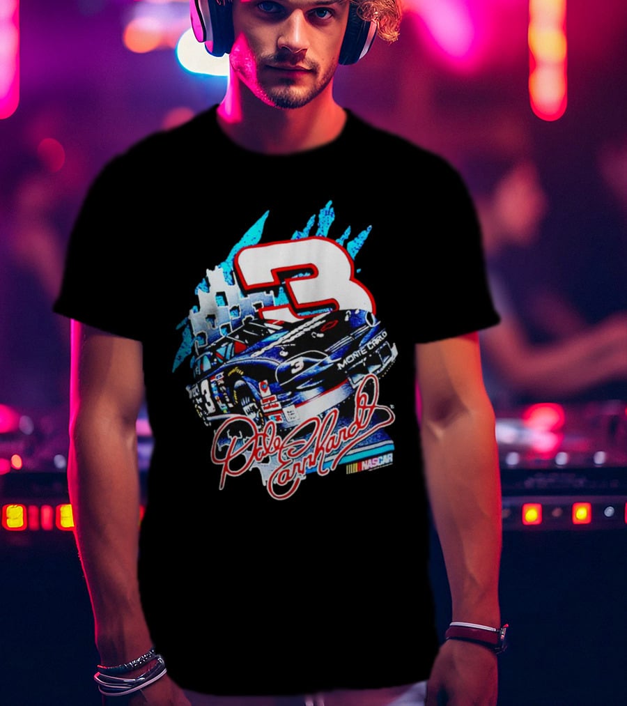 Dale Earnhardt Monte Carlo Nascar 3 Racing Car T-Shirt