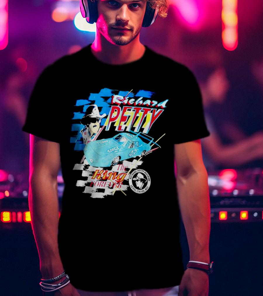 Richard Petty 43 The King Forever NASCAR Racing Legend Level Cross NC T-Shirt