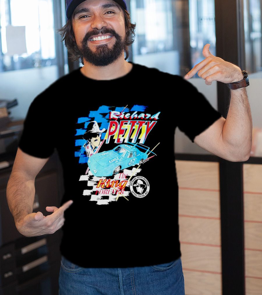 Richard Petty 43 The King Forever NASCAR Racing Legend Level Cross NC T-Shirt