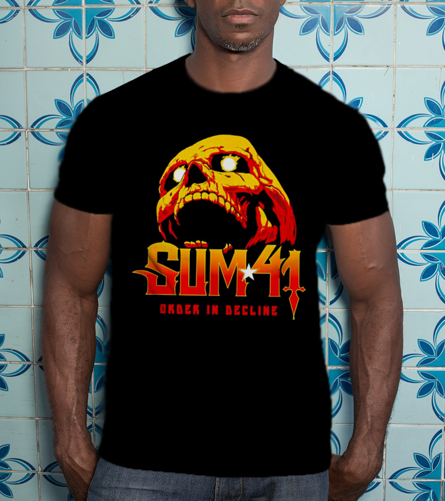 Sum 41 Order In Decline Skull Yellow Red T-Shirt