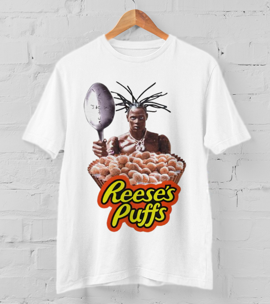 Travis Scott Reese's Puffs Cereal Spoon Branding T-Shirt