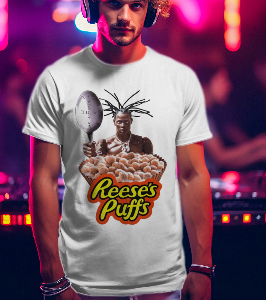Travis Scott Reese's Puffs Cereal Spoon Branding T-Shirt