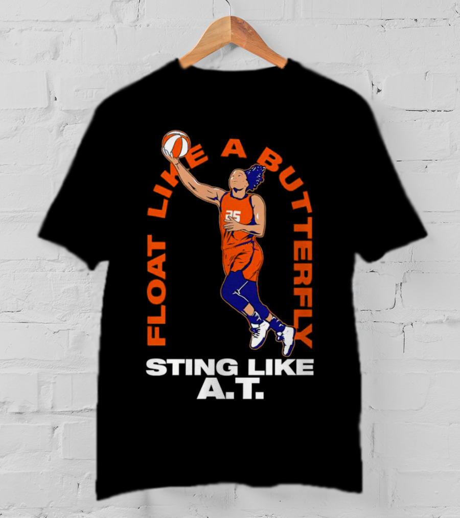 Alyssa Thomas Float Like A Butterfly Sting Like A.T. Connecticut Sun Basketball Player T-Shirt