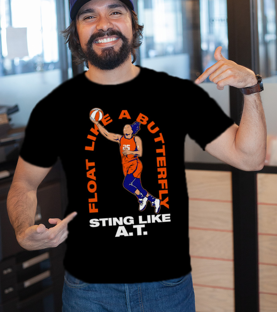 Alyssa Thomas Float Like A Butterfly Sting Like A.T. Connecticut Sun Basketball Player T-Shirt