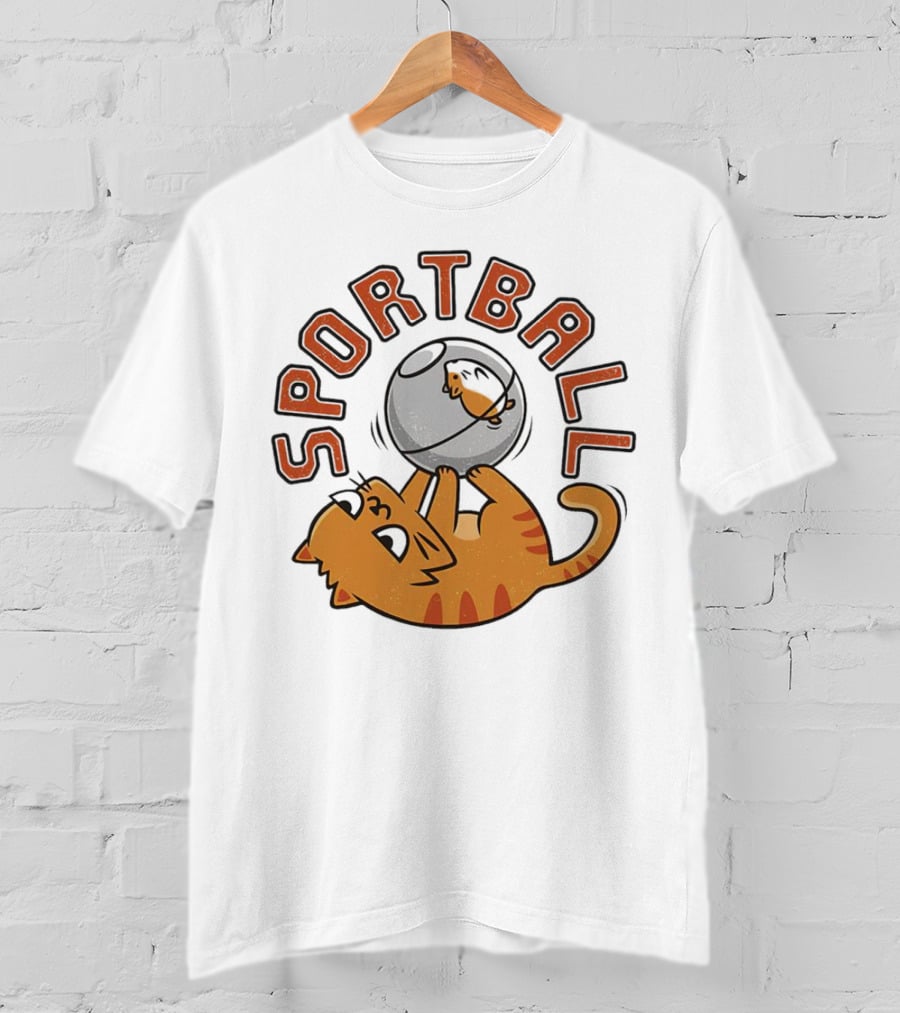 SPORTBALL A Cat Playing With A Hamster Ball T-Shirt