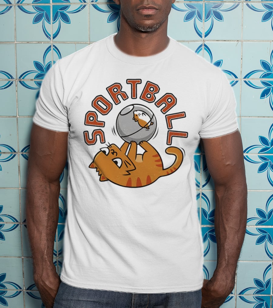 SPORTBALL A Cat Playing With A Hamster Ball T-Shirt
