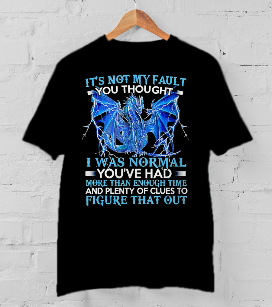 It's Not My Fault You Thought I Was Normal You've Had More Than Enough Time And Plenty Of Clues To Figure That Out Dragon T-Shirt