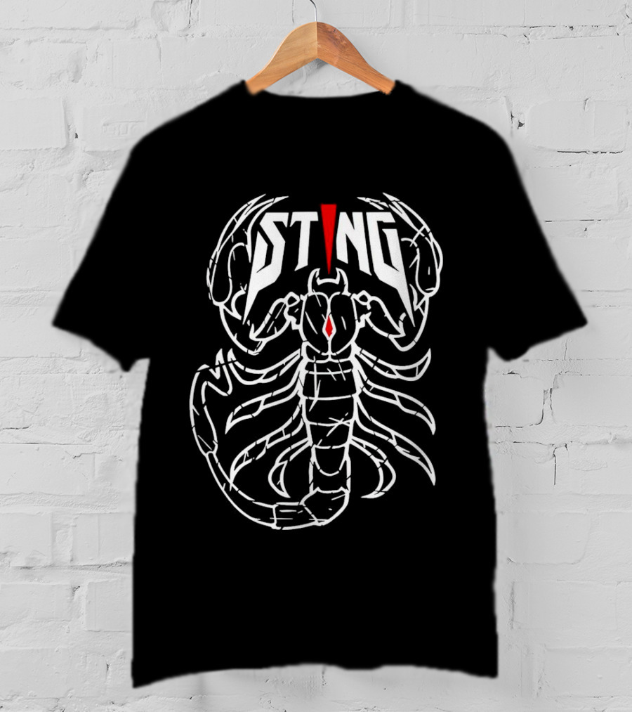 Scorpion Sting Red Eye Outline T-Shirt