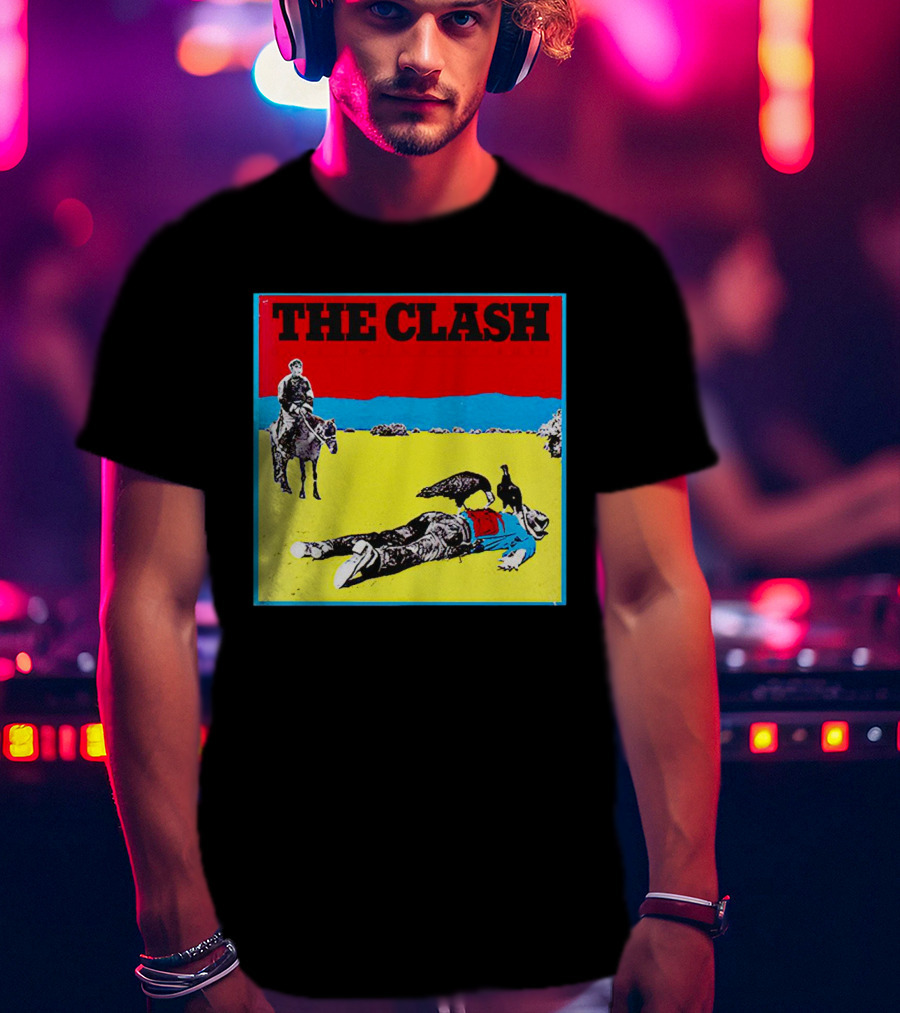 The Clash Give ’Em Enough Rope Album Cover Cowboy And Vulture T-Shirt