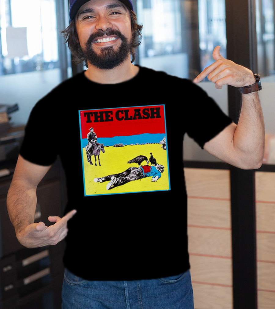 The Clash Give ’Em Enough Rope Album Cover Cowboy And Vulture T-Shirt