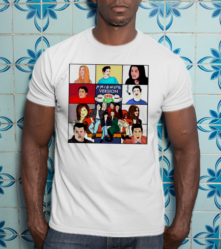 FRIEND'S Version Central Perk Iconic Characters Collage T-Shirt