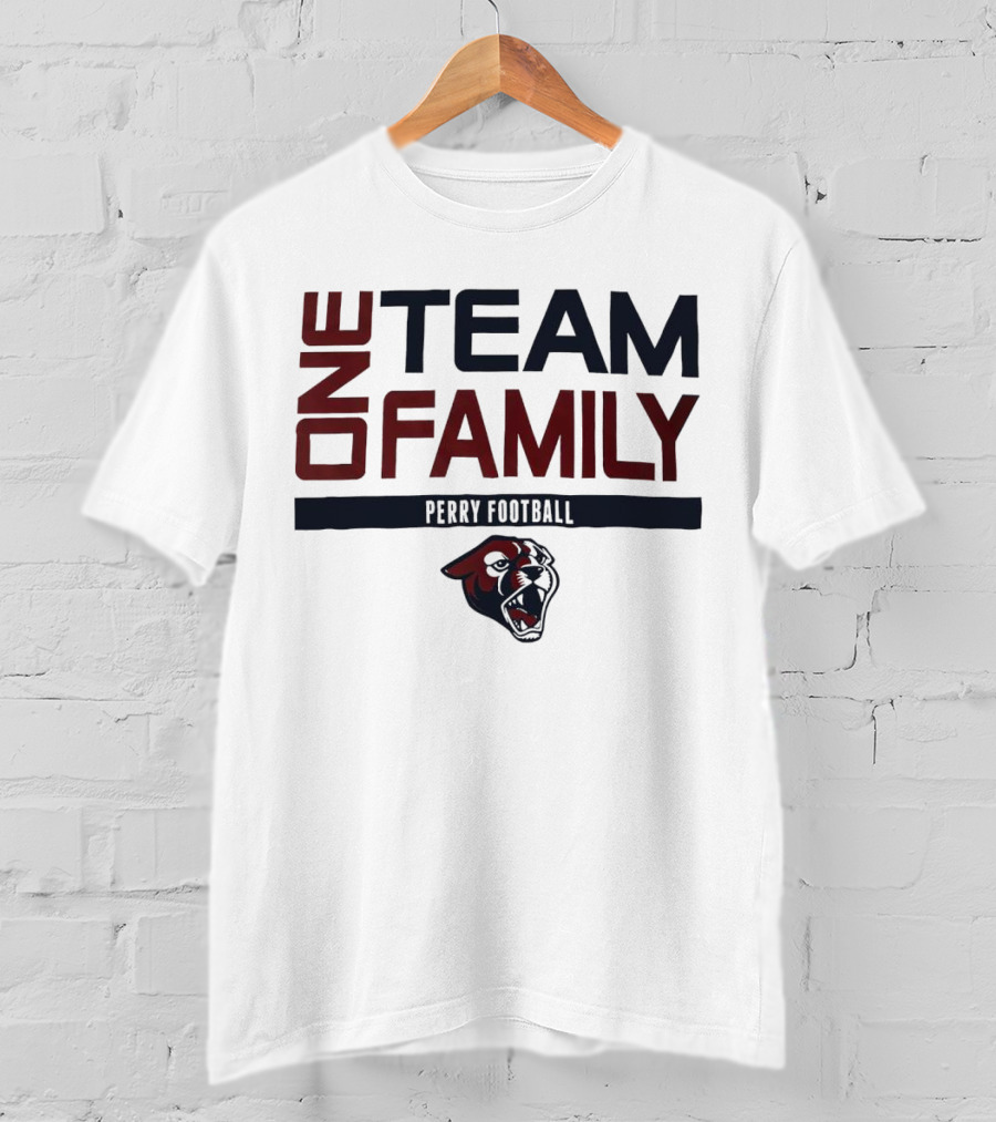 One Team Family Perry Football Panther T-Shirt
