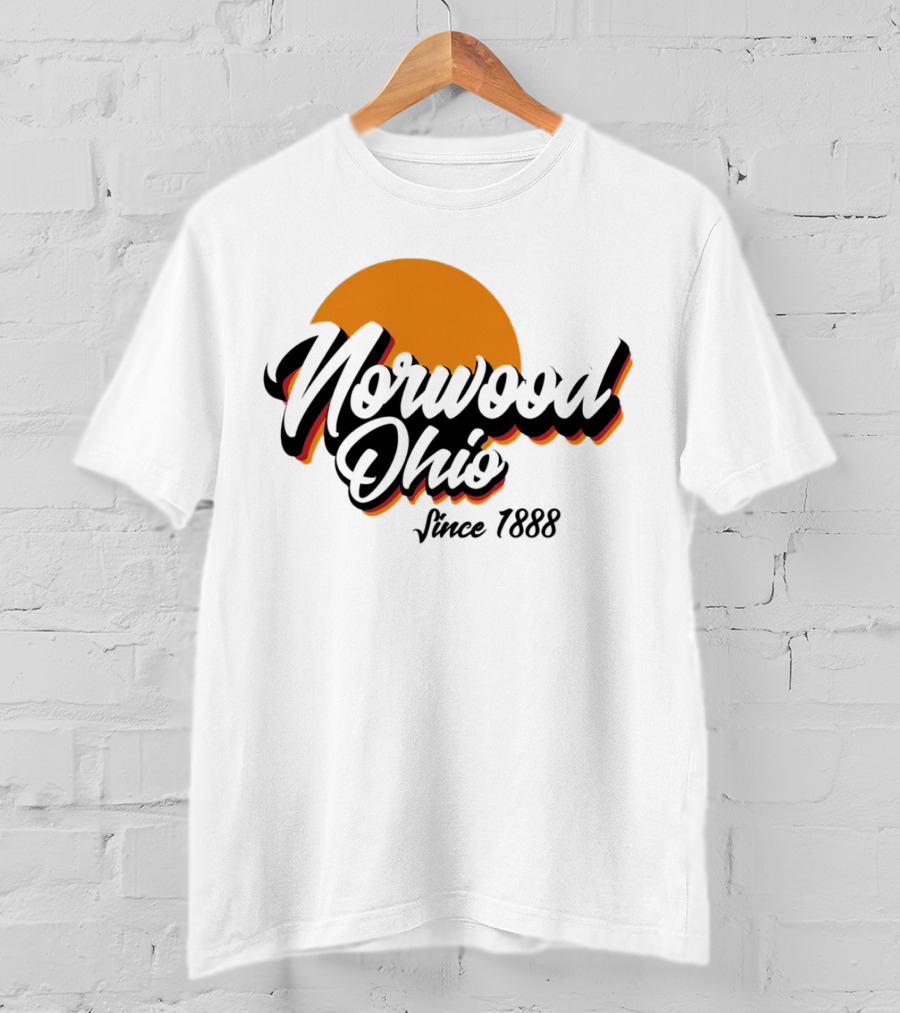 Norwood Ohio Since 1888 Retro Sunset T-Shirt