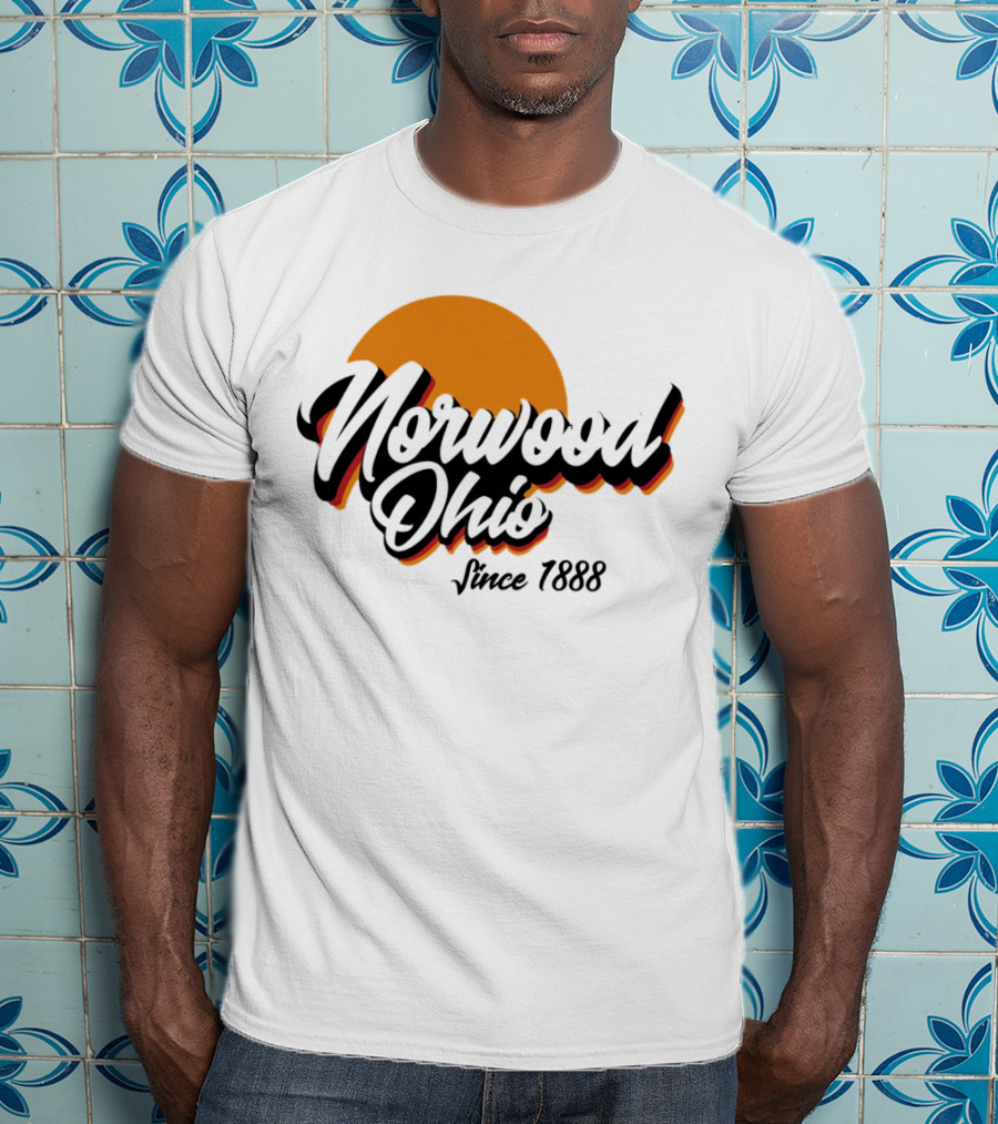 Norwood Ohio Since 1888 Retro Sunset T-Shirt