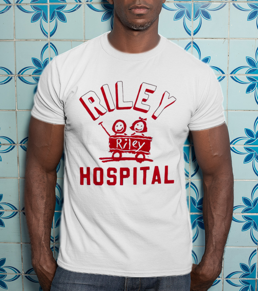 Riley Hospital Wagon Smiley Faces Arch T-Shirt