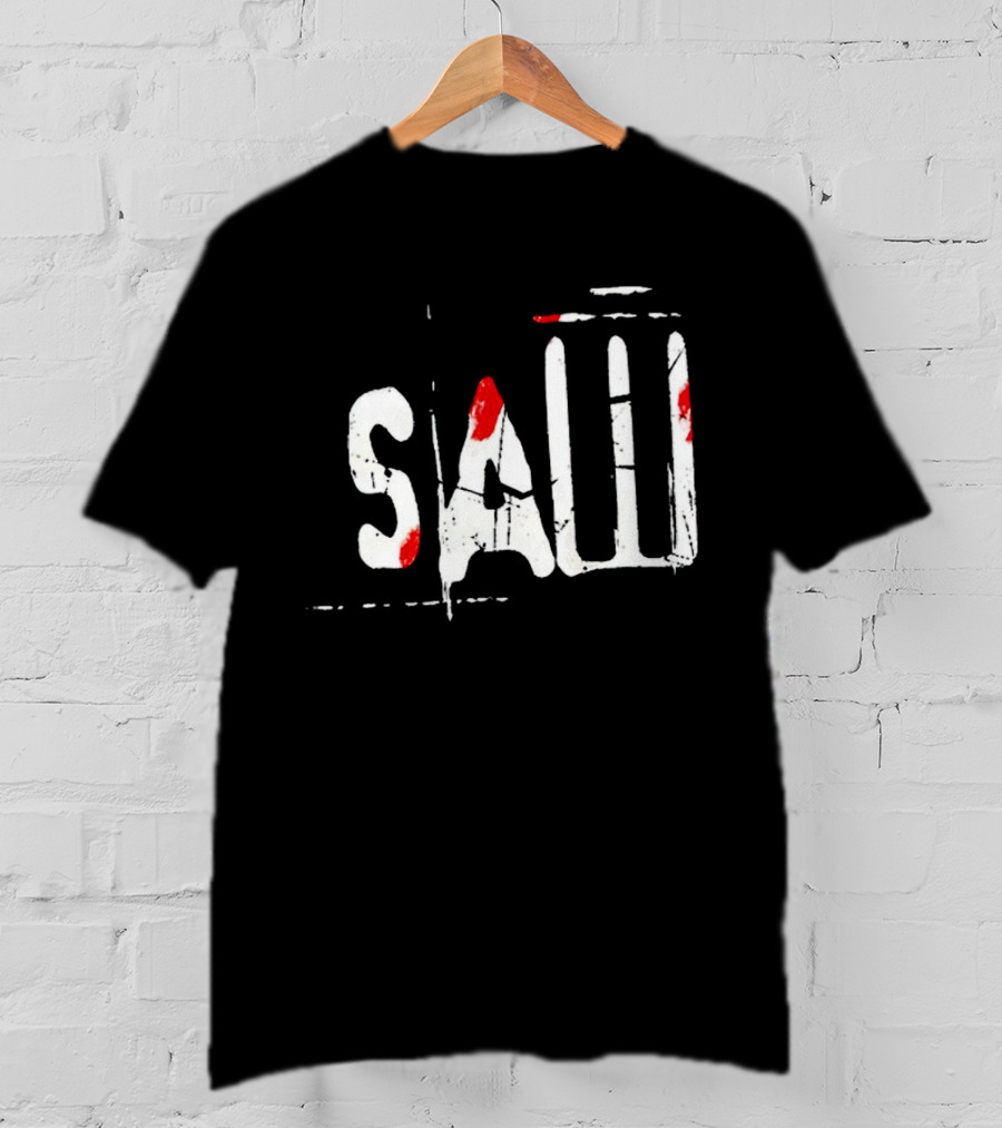 Saw Horror Bloody Lettering T-Shirt
