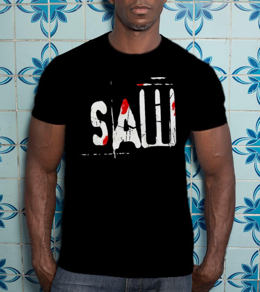 Saw Horror Bloody Lettering T-Shirt