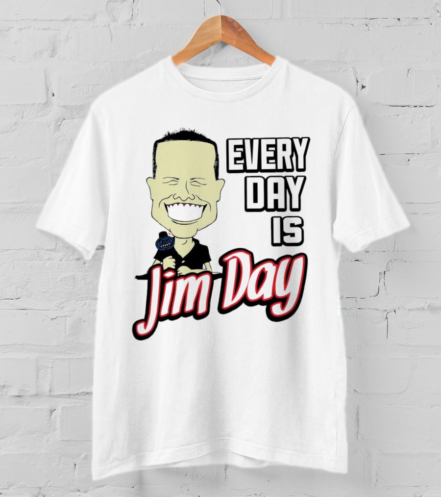Every Day Is Jim Day Face Character Cartoon T-Shirt