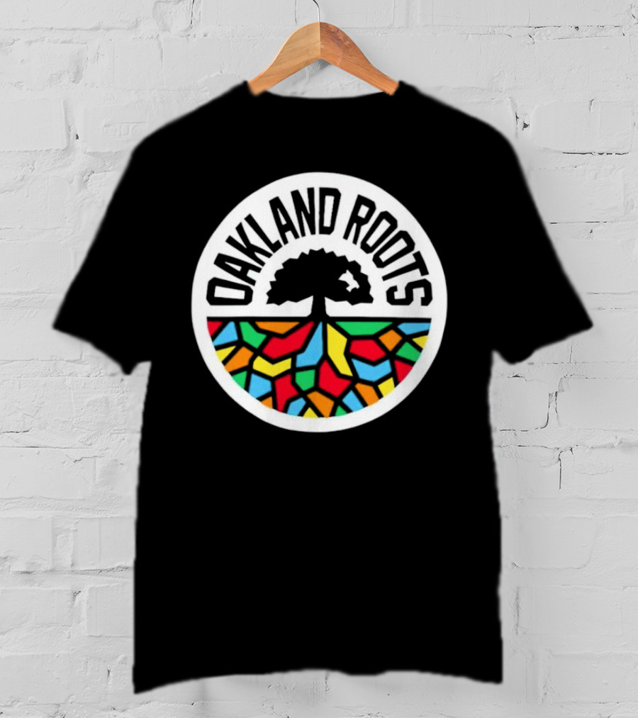 Oakland Roots Tree With Colorful Geometric T-Shirt