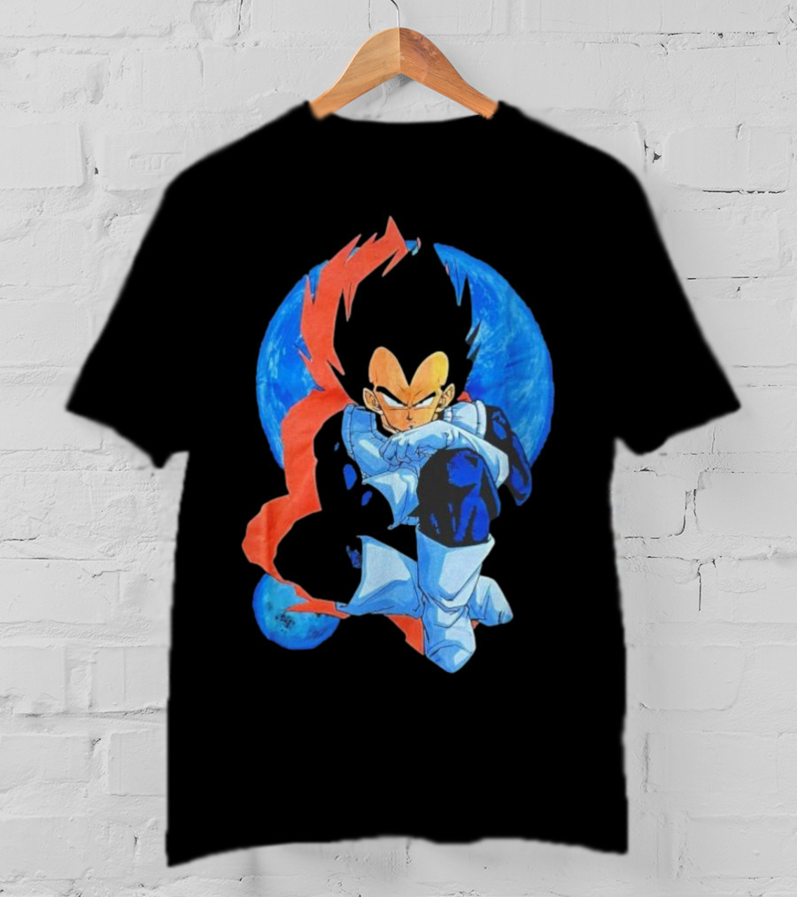 Vegeta Jobber Saiyan Warrior Anime Character Sitting Pose Dragon Ball Z T-Shirt