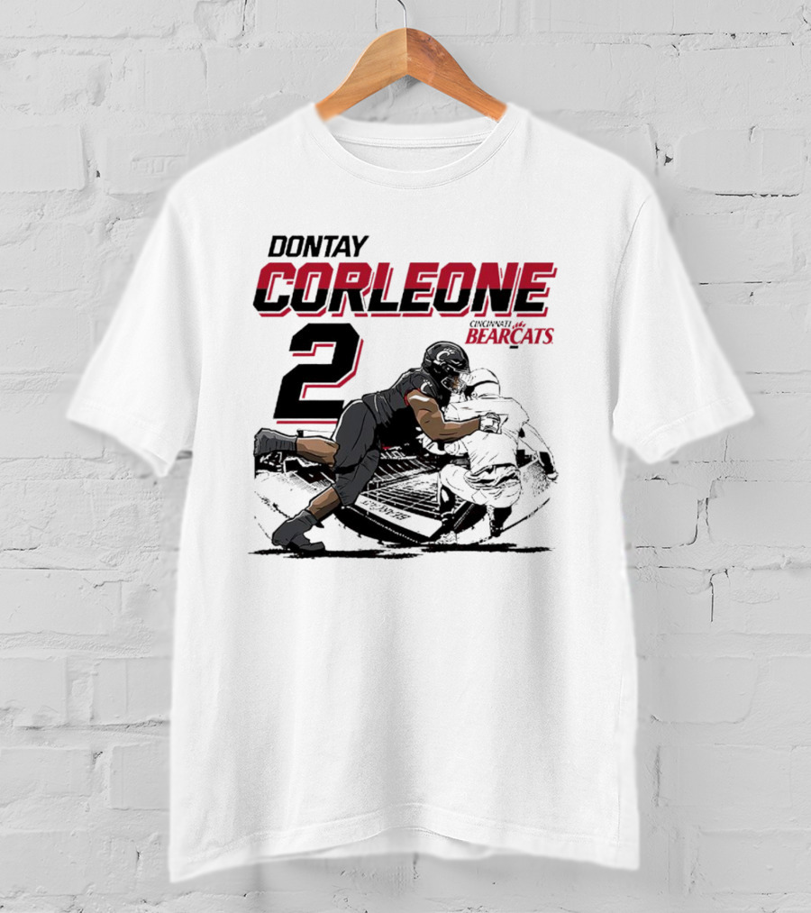 Dontay Corleone 2 Cincinnati Bearcats Football Action T-Shirt
