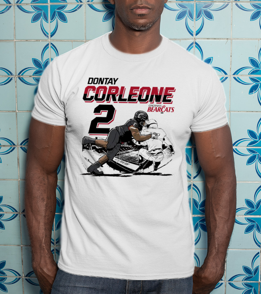 Dontay Corleone 2 Cincinnati Bearcats Football Action T-Shirt