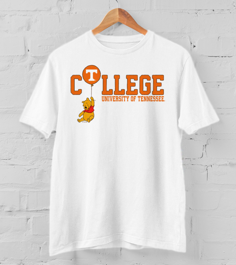 Tennessee Volunteers University Of Tennessee Pooh College Balloon T-Shirt