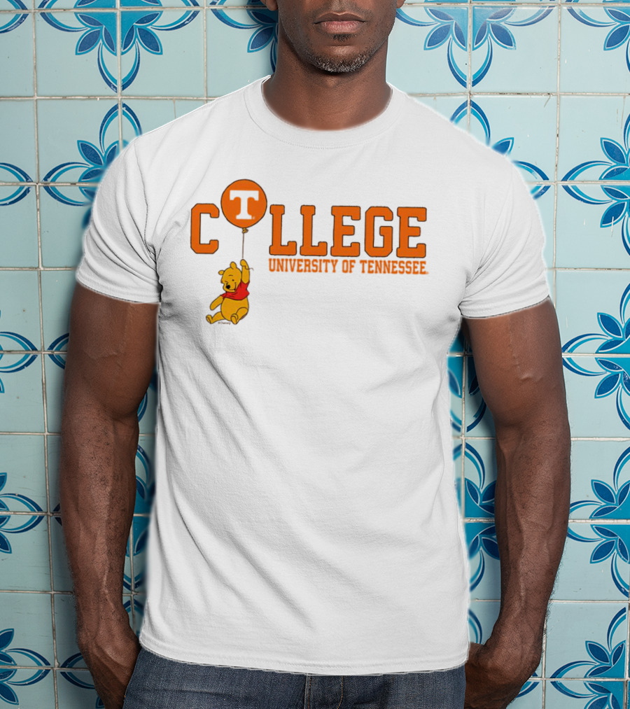 Tennessee Volunteers University Of Tennessee Pooh College Balloon T-Shirt