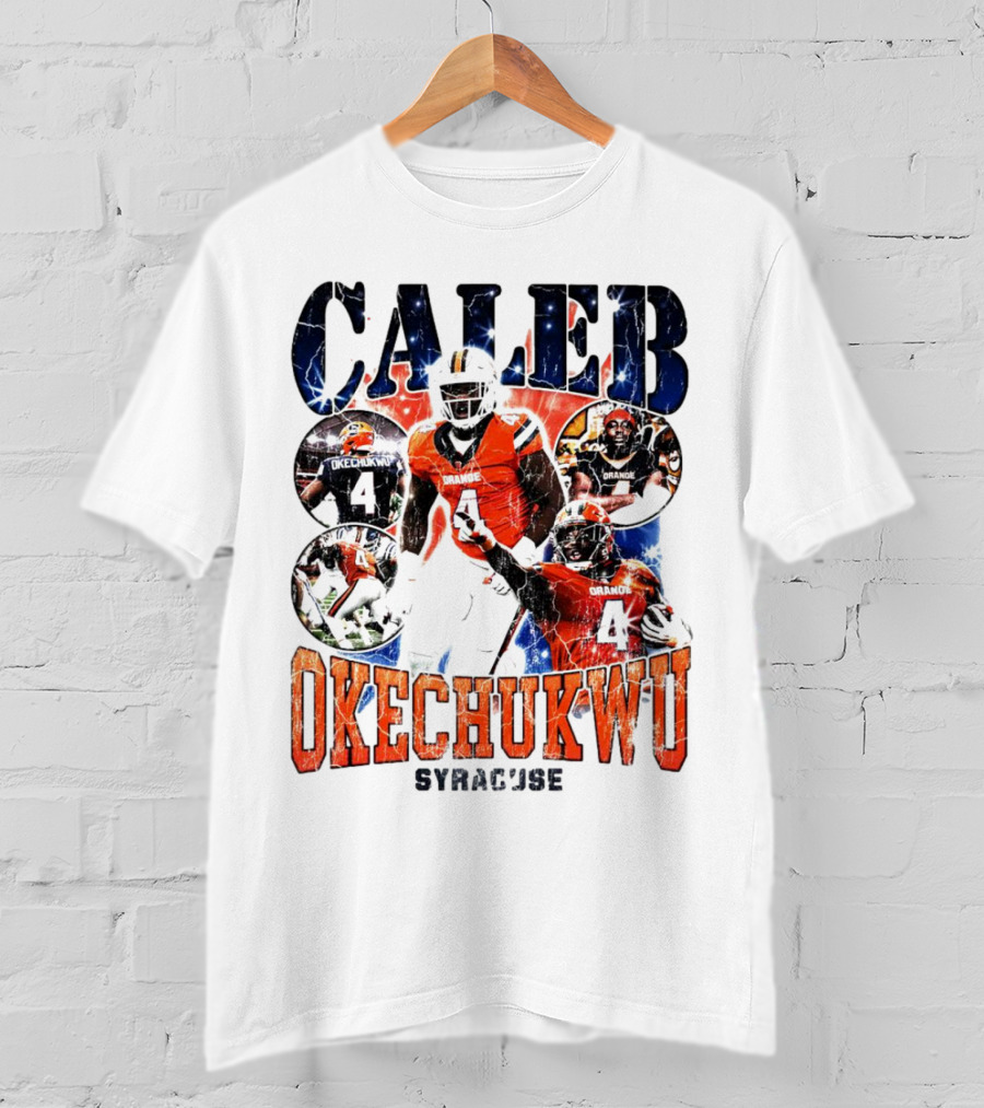 Caleb Okechukwu Syracuse Orange Football Vintage 4 T-Shirt