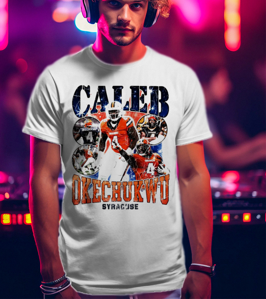 Caleb Okechukwu Syracuse Orange Football Vintage 4 T-Shirt