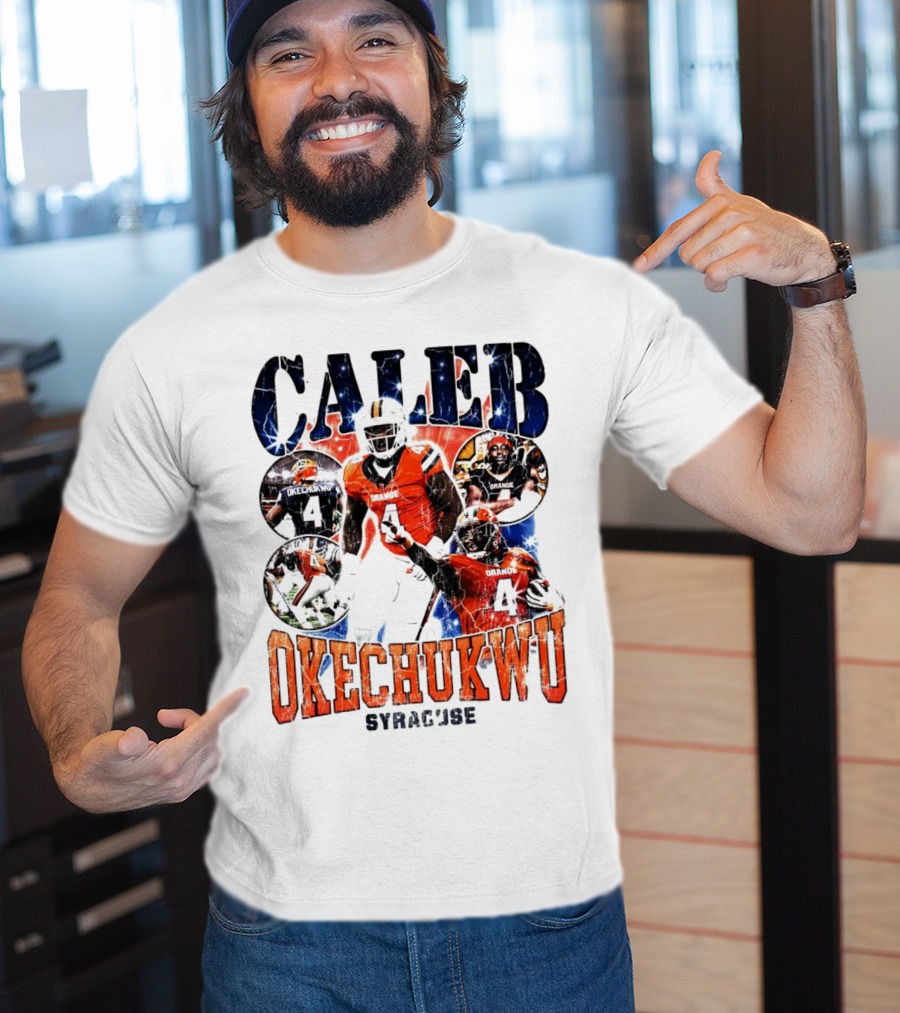 Caleb Okechukwu Syracuse Orange Football Vintage 4 T-Shirt