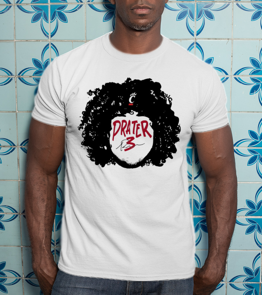 Prater 3 Hair Silhouette Cincinnati Bearcats Football T-Shirt