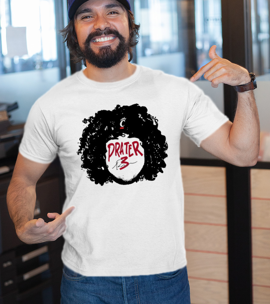 Prater 3 Hair Silhouette Cincinnati Bearcats Football T-Shirt
