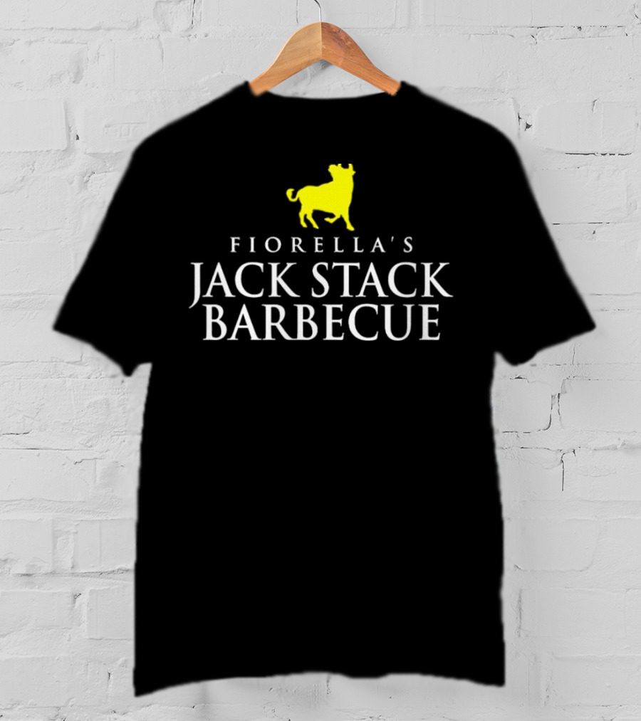 Fiorella's Jack Stack Barbecue Logo With Yellow Bull T-Shirt