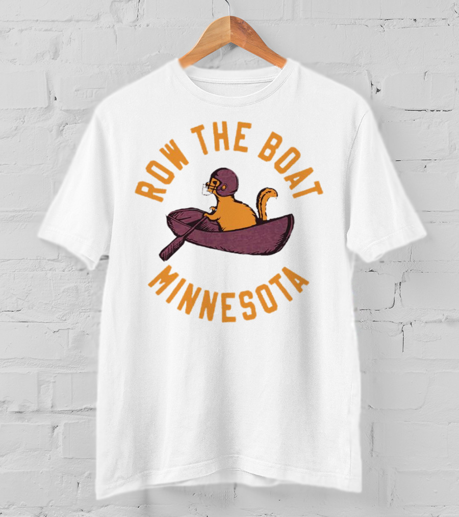 Row The Boat Minnesota Gopher In A Canoe T-Shirt