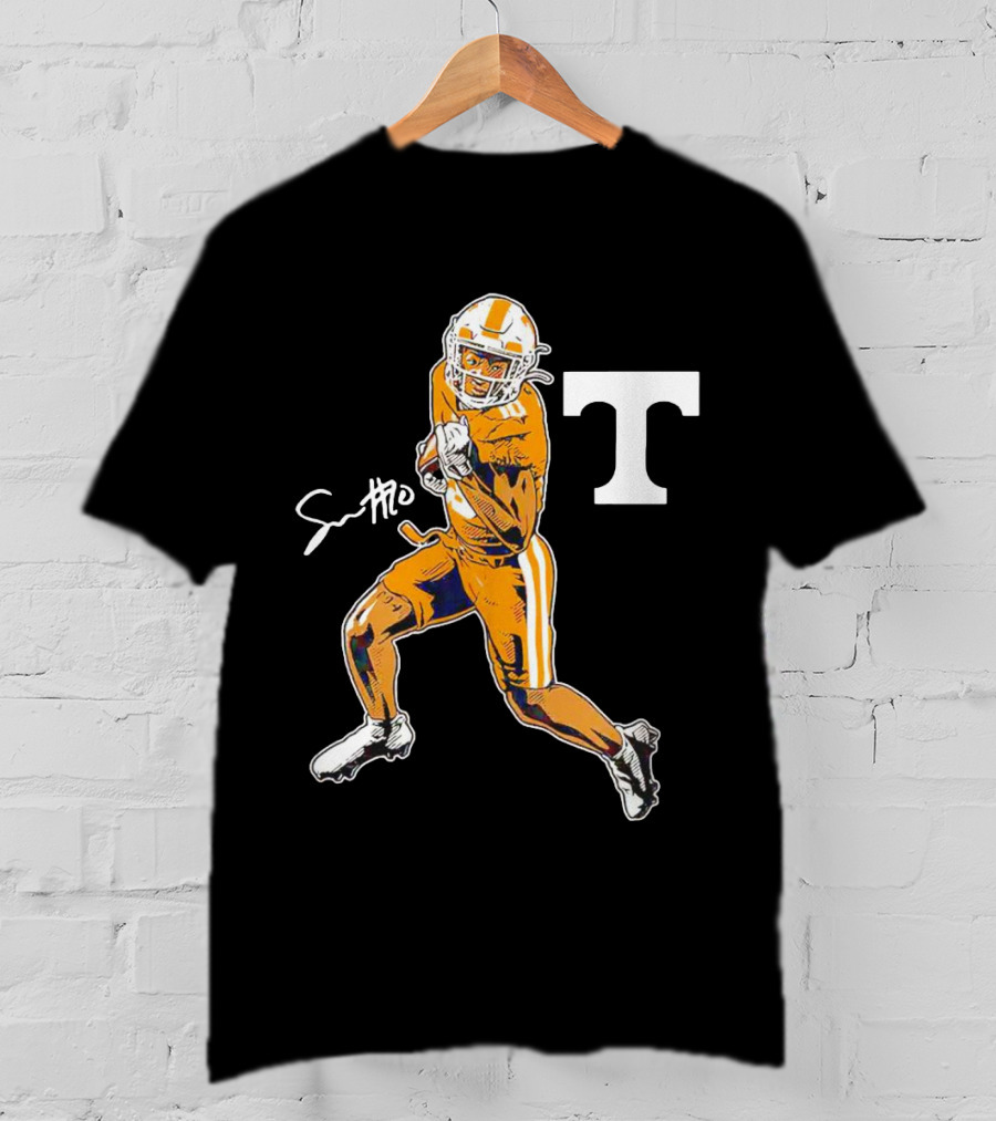 Squirrel White Tennessee Volunteers Football Superstar Pose T-Shirt