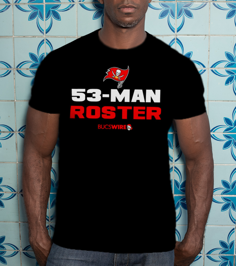 Tampa Bay Buccaneers 53-Man Roster BucsWire Flag T-Shirt