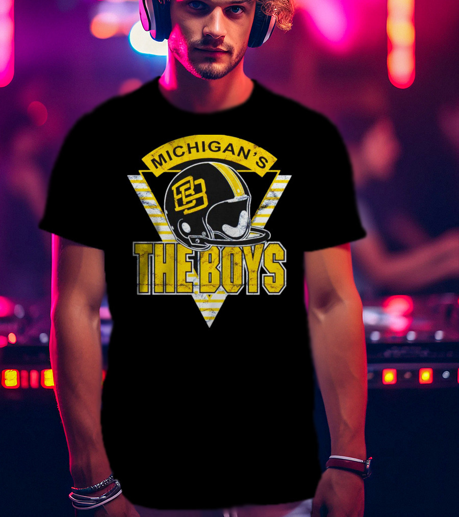 Michigan's The Boys Football Helmet T-Shirt