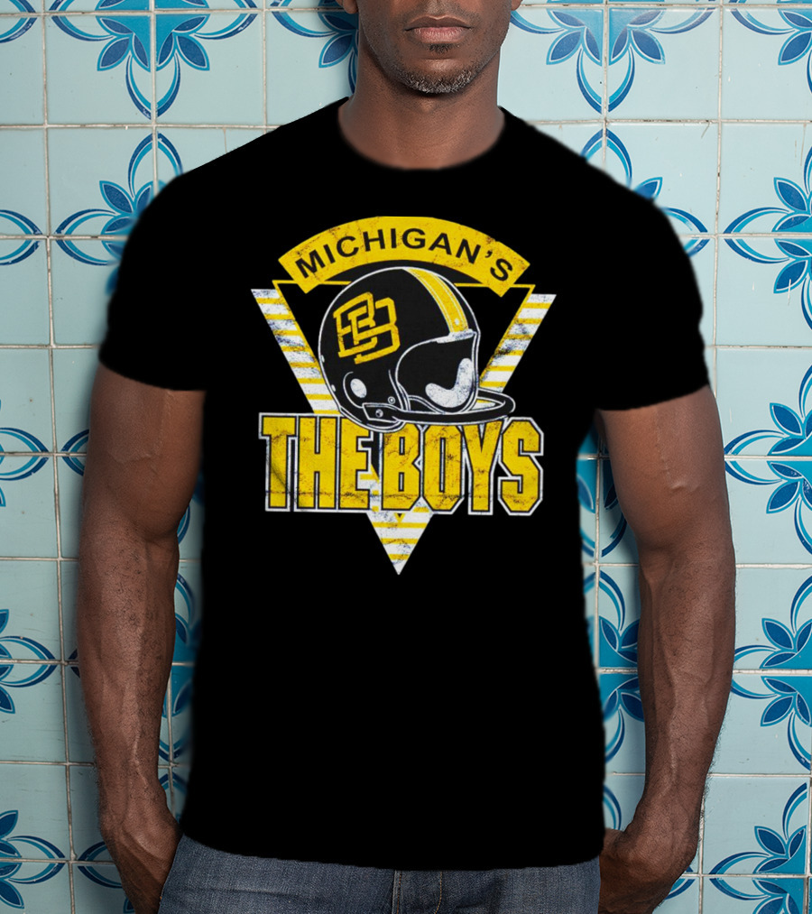 Michigan's The Boys Football Helmet T-Shirt