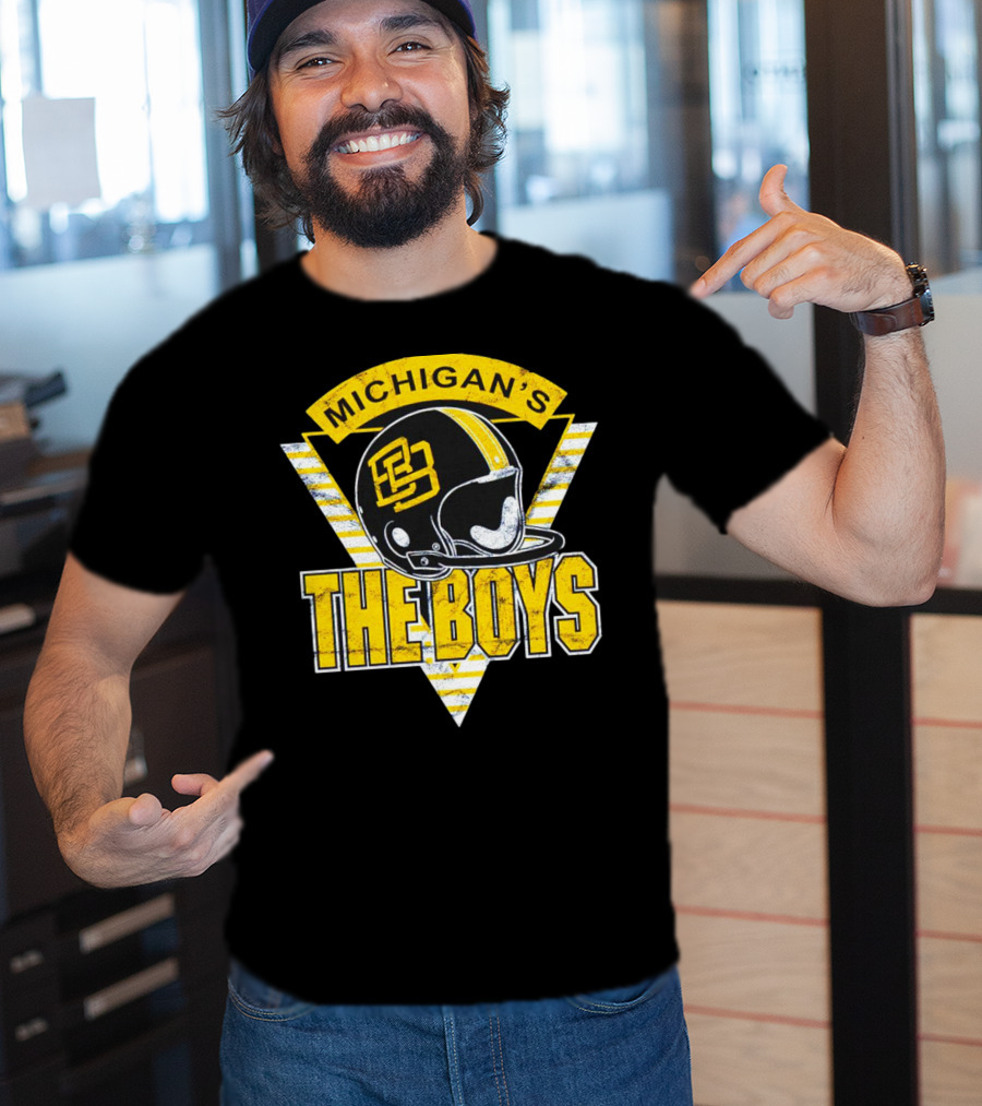 Michigan's The Boys Football Helmet T-Shirt