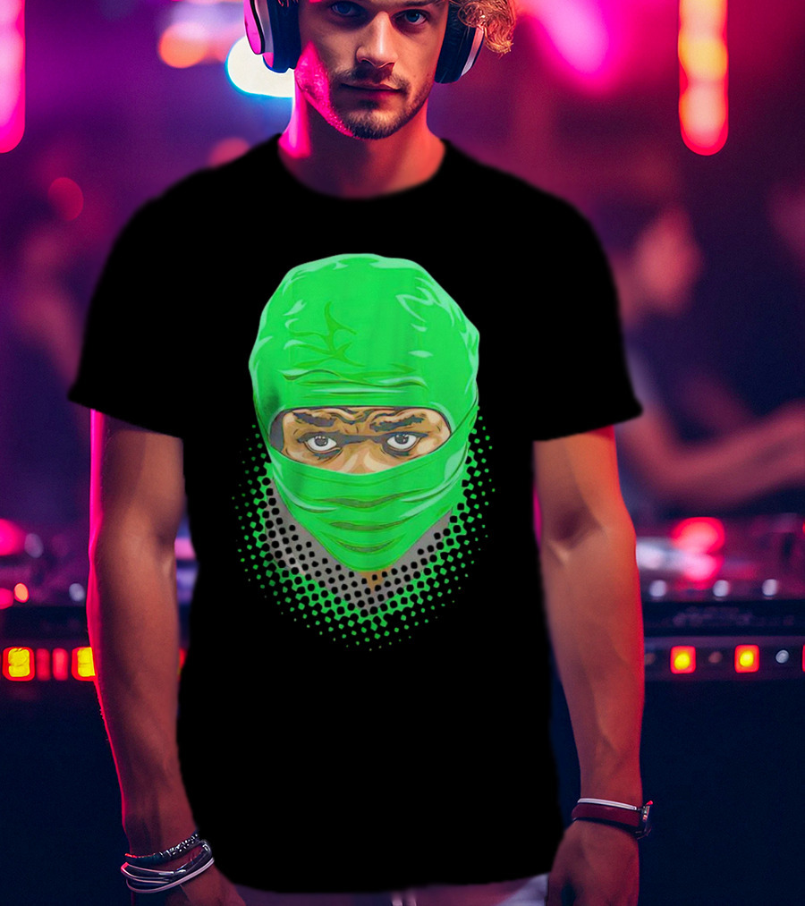 Bucky Irving Green Mask Oregon Ducks Vintage T-Shirt