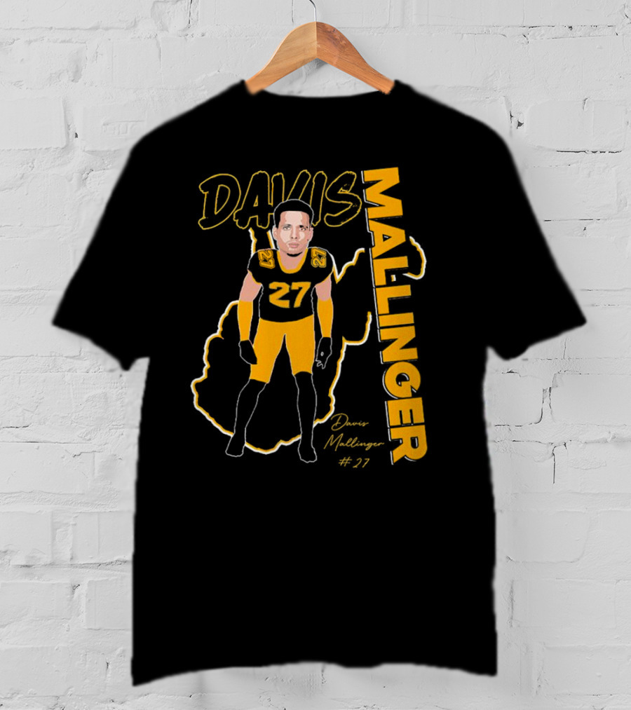 Davis Mallinger West Virginia #27 Football Signature T-Shirt